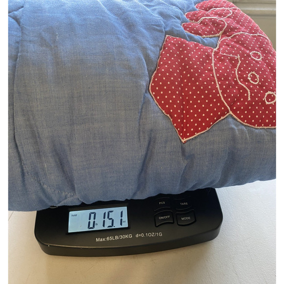 Saks Fifth Avenue Baby Boutique Vintage Train Blanket Blue Red & White Polka Dot - Picture 11 of 11